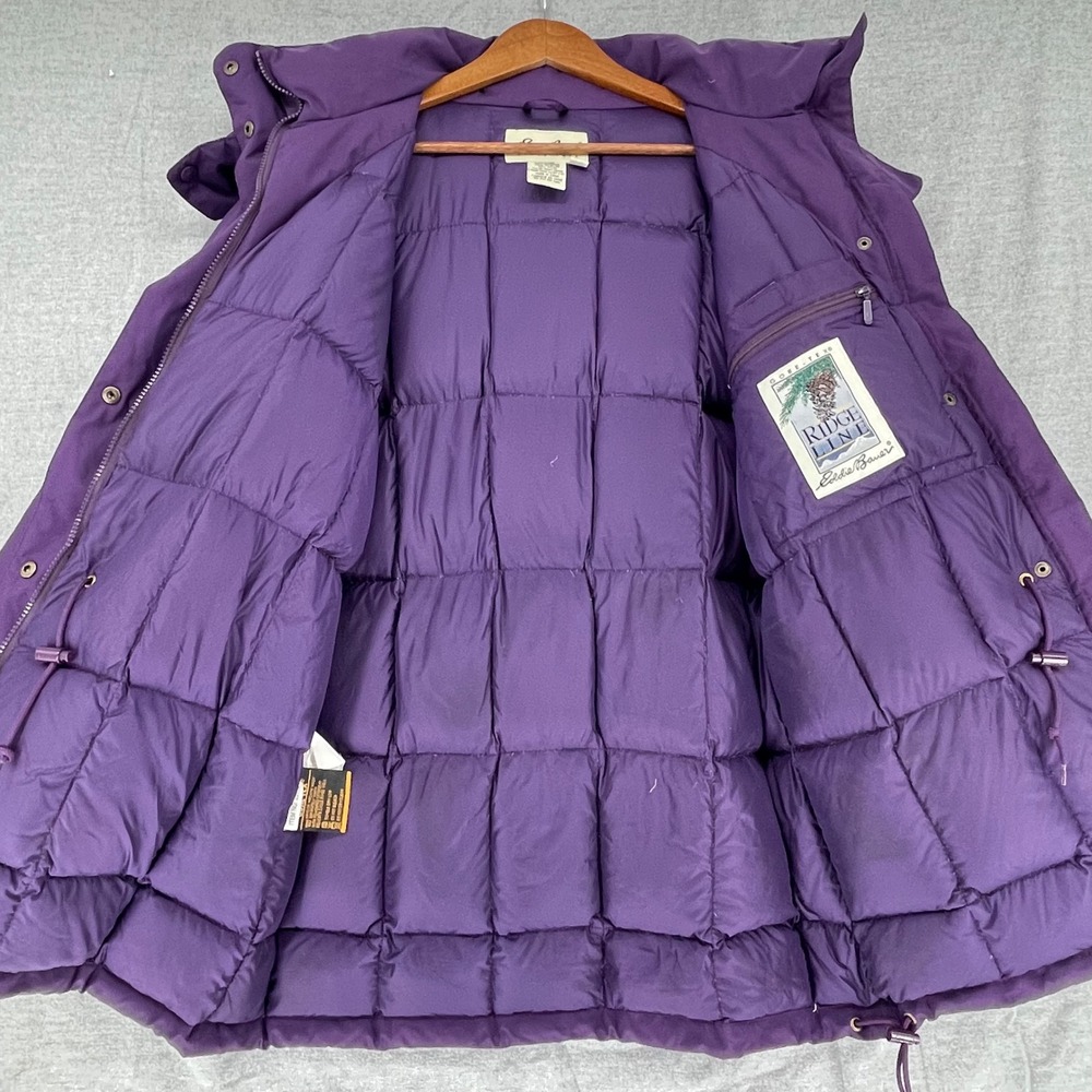 Vtg Eddie Bauer Ridge Line Gore-Tex Goose Down Parka Purple Womens Large